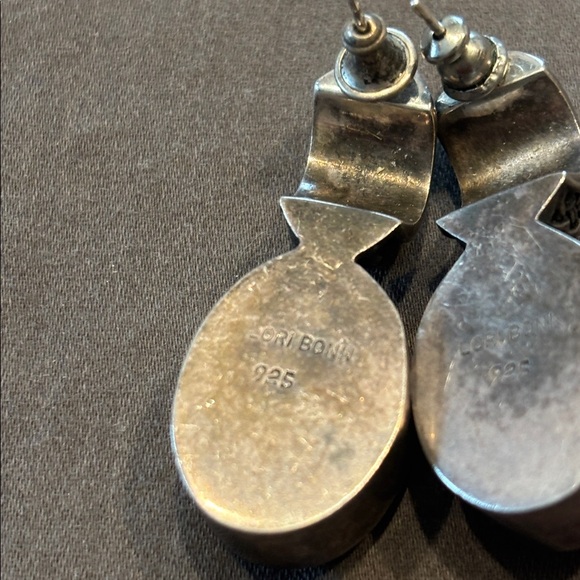 Lori Bonn Sterling and stone earrings. - Picture 2 of 4
